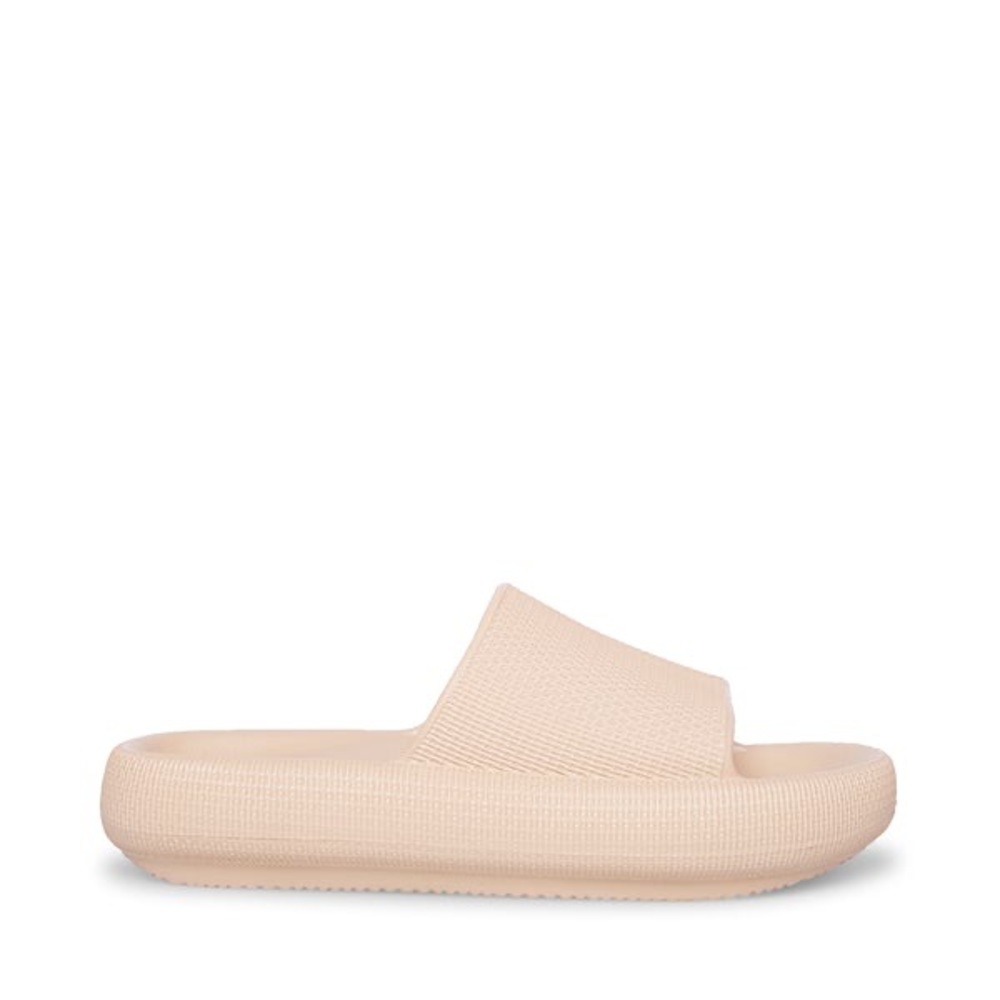 STEVE MADDEN Squishy Scuba Slides Peep Toe Foam Platform Sandals Tan Size 9 - Picture 5 of 8